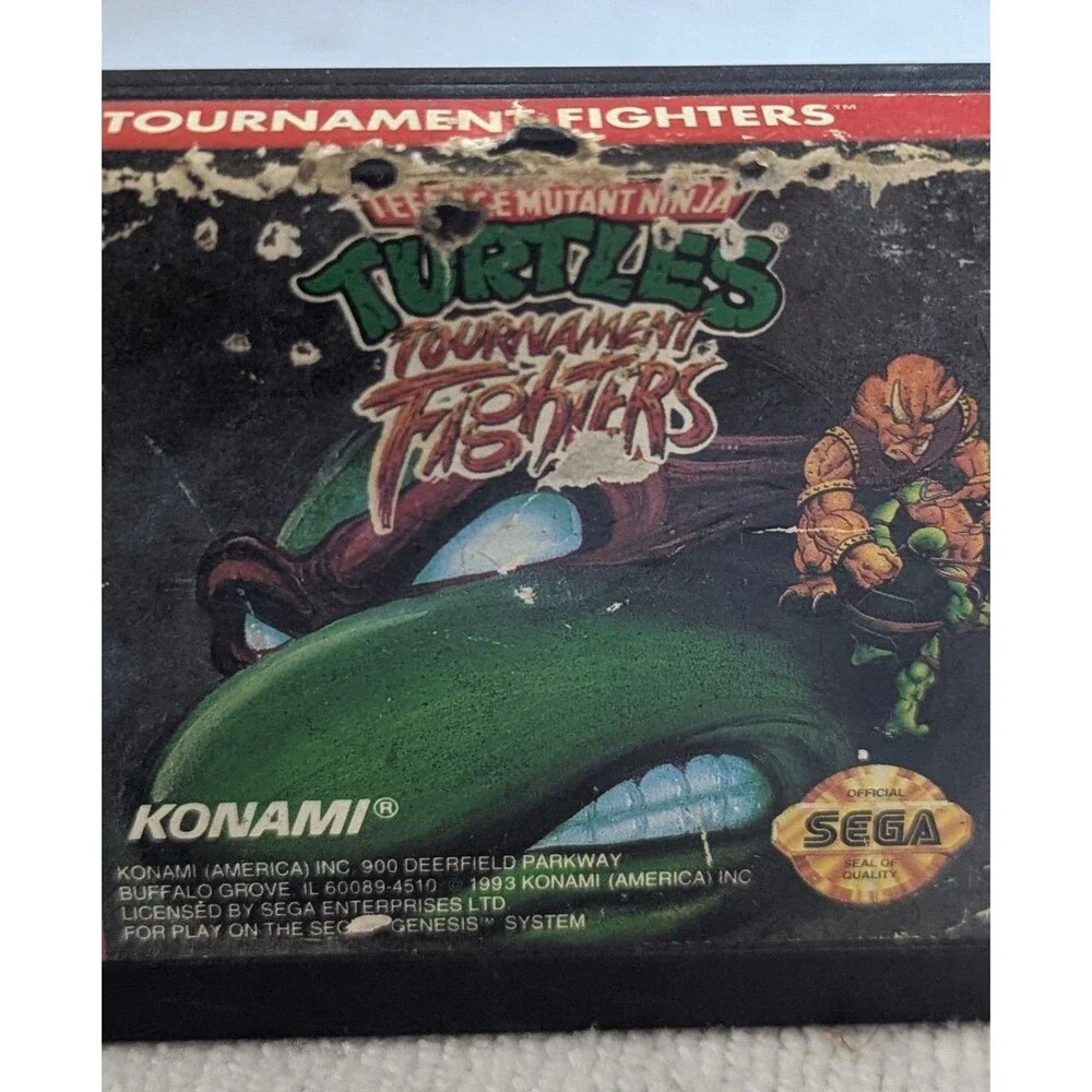 Teenage Mutant Ninja Turtles: Tournament Fighters (Sega Genesis, 1993) Cartridge